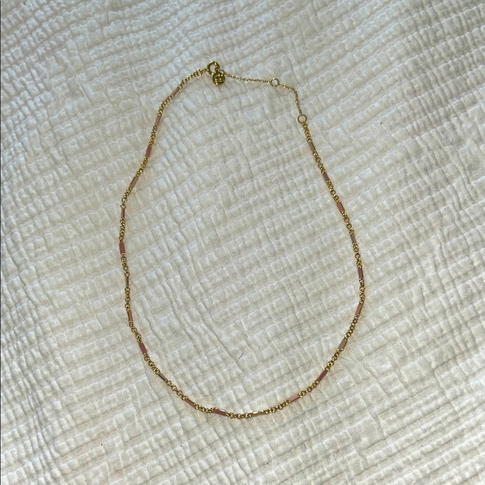 Gorjana Gold and Pink Chain Necklace